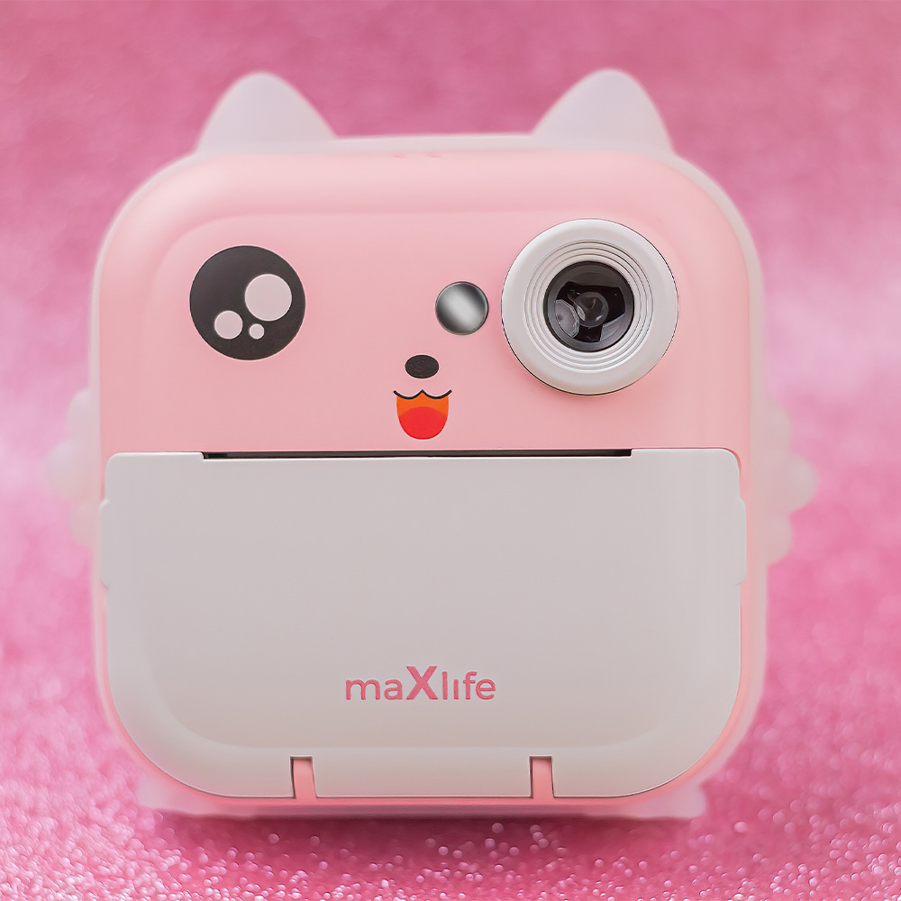 Ψηφιακή Κάμερα με λειτουργία εκτύπωσης MaXlife MXPC-100 Kids, Ροζ