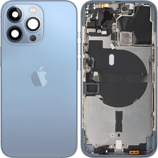Apple iPhone 13 Pro Battery Cover, With Middle Case, Blue (Sierra Blue), Premium Swap