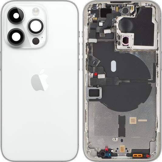 Κάλυμμα Μπαταρίας Apple iPhone 14 Pro, Με Μεσαίο Πλαίσιο, Ασημί, Premium Ανταλλαγή