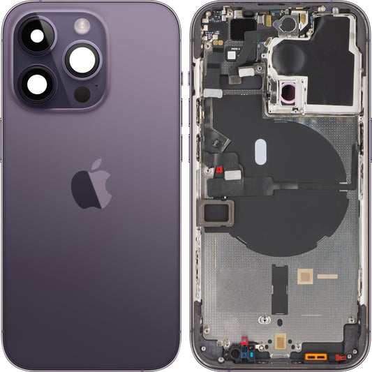 Καπάκι Μπαταρίας Apple iPhone 14 Pro, Με Μεσαίο Κέλυφος, Μωβ (Deep Purple), Swap Premium