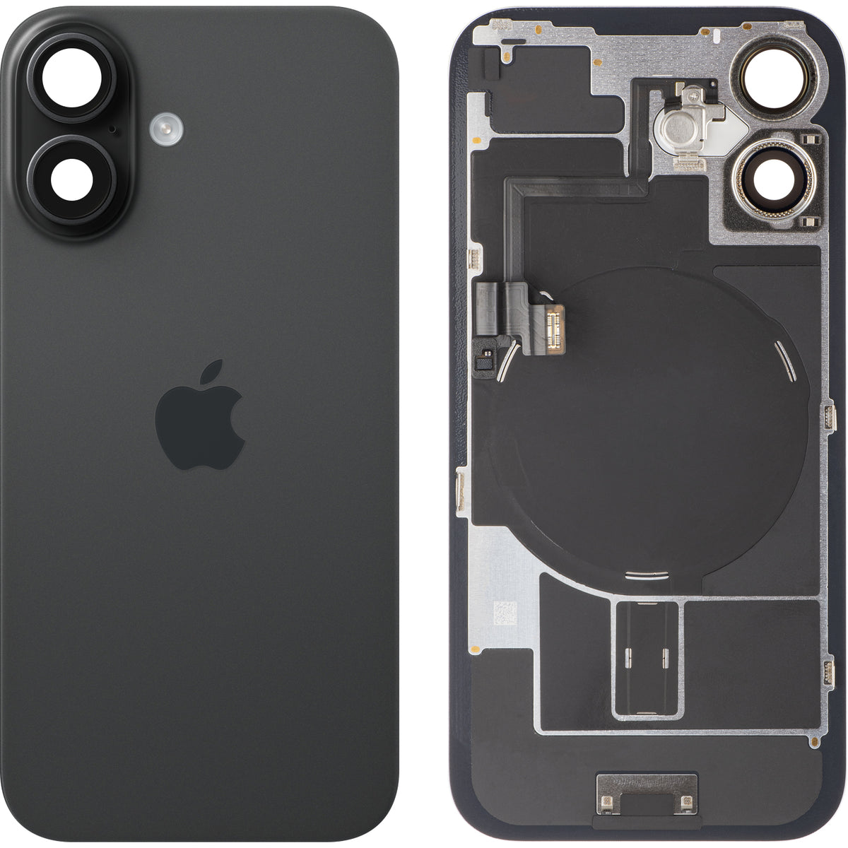 Apple iPhone 16 Battery Cover, Black, Premium Swap
