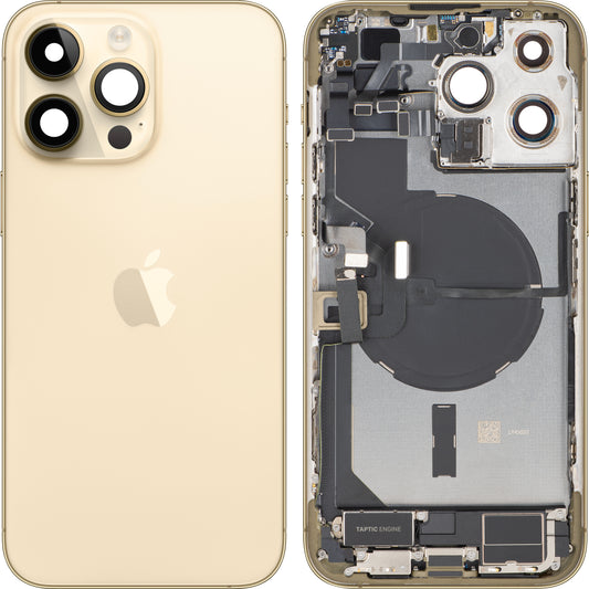 Καπάκι Μπαταρίας Apple iPhone 14 Pro Max, Με Μεσαίο Πλαίσιο, Πλήρη Ανταλλακτικά, Χρυσό, Premium Ανταλλαγή