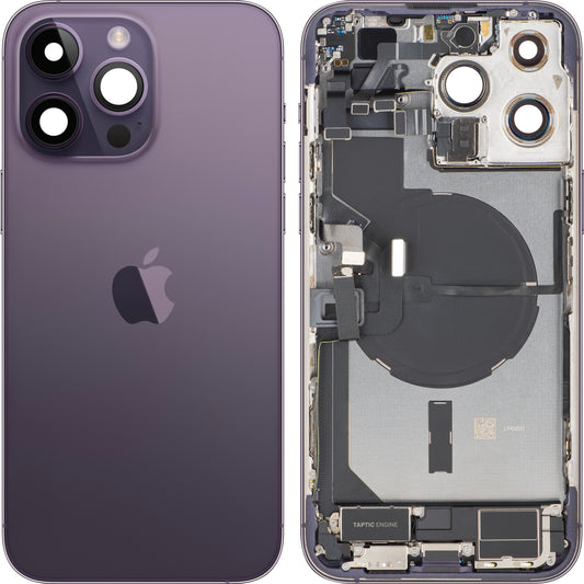 Πίσω Κάλυμμα Μπαταρίας Apple iPhone 14 Pro Max, Με Μεσαίο Πλαίσιο, Πλήρη Ανταλλακτικά, Μωβ (Βαθύ Μωβ), Premium Ανταλλαγή