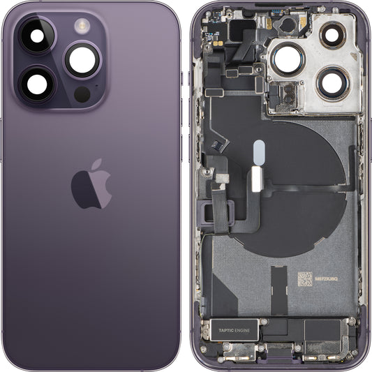 Πίσω Κάλυμμα Μπαταρίας Apple iPhone 14 Pro, Με Μεσαίο Πλαίσιο, Πλήρη Ανταλλακτικά, Μωβ (Βαθύ Μωβ), Premium Ανταλλαγή