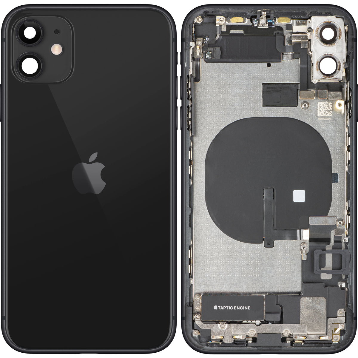 Πίσω Κάλυμμα Μπαταρίας Apple iPhone 11, Με Μεσαίο Πλαίσιο, Πλήρη Ανταλλακτικά, Μαύρο, Premium Ανταλλαγή