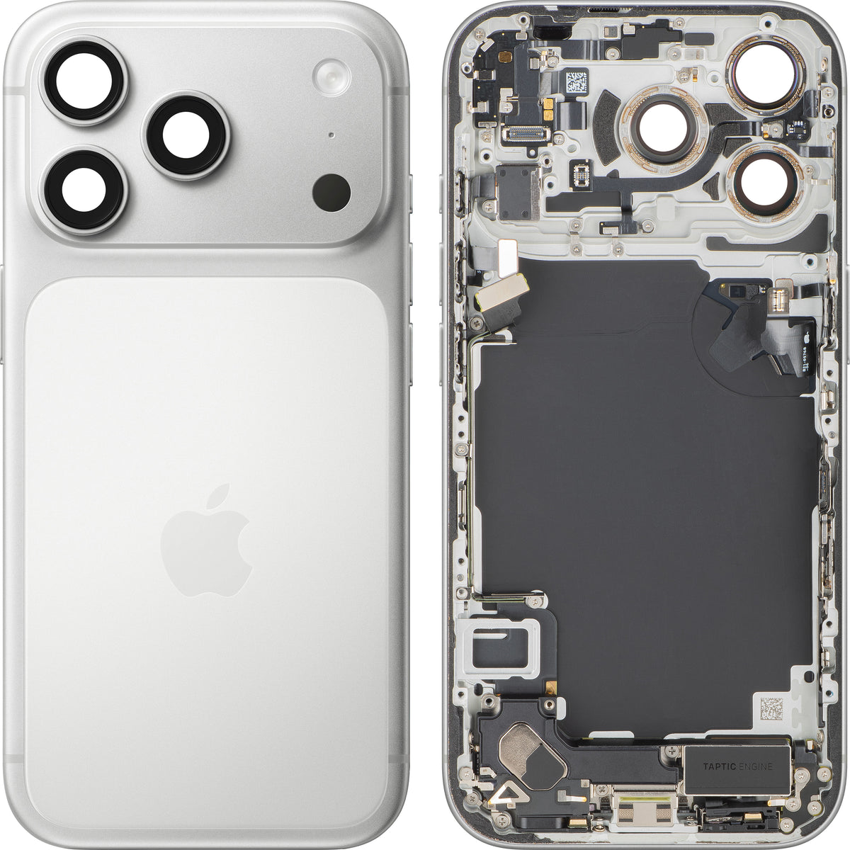 Πίσω Κάλυμμα Μπαταρίας Apple iPhone 17 Pro, Με Μεσαίο Πλαίσιο, Πλήρη Ανταλλακτικά, Ασημί, Premium Ανταλλαγή