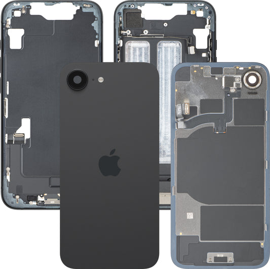 Πίσω Κάλυμμα Μπαταρίας Apple iPhone 16e, Με Μεσαίο Πλαίσιο, Πλήρη Ανταλλακτικά, Μαύρο, Premium Ανταλλαγή