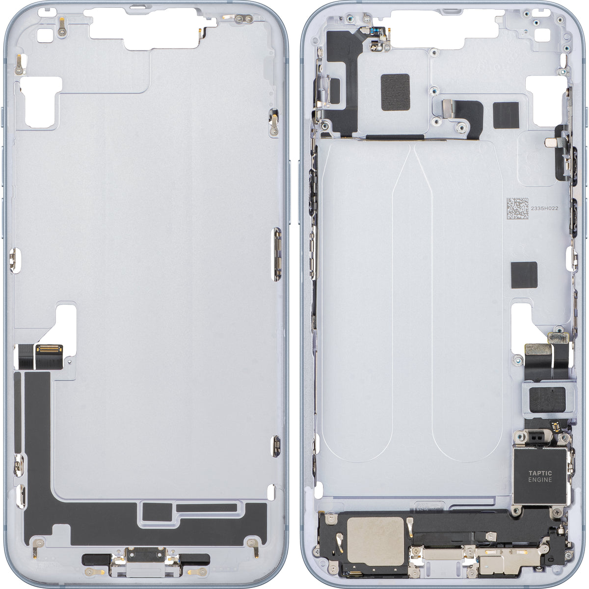 Apple iPhone 14 Plus Battery Cover, With Middle Case, Full Parts, Blue, Premium Swap