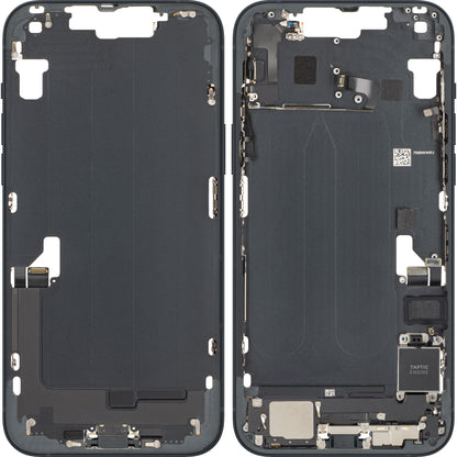 Apple iPhone 14 Plus Battery Cover, With Middle Case, Full Parts, Black (Midnight), Premium Swap