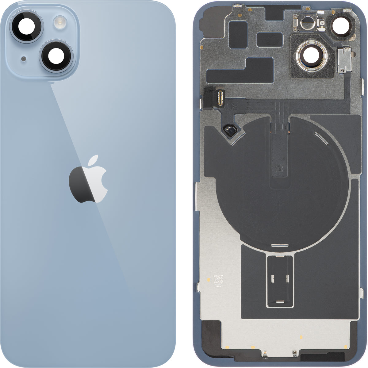 Apple iPhone 14 Plus Battery Cover, With Middle Case, Full Parts, Blue, Premium Swap