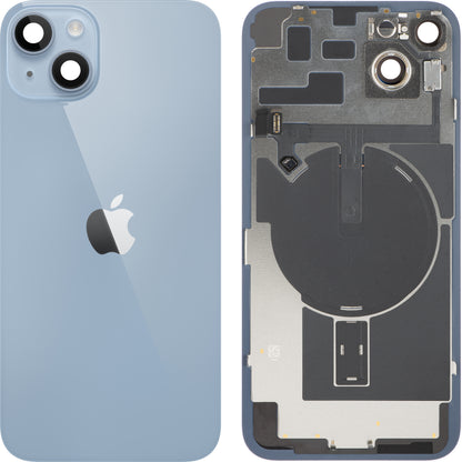 Apple iPhone 14 Plus Battery Cover, With Middle Case, Full Parts, Blue, Premium Swap