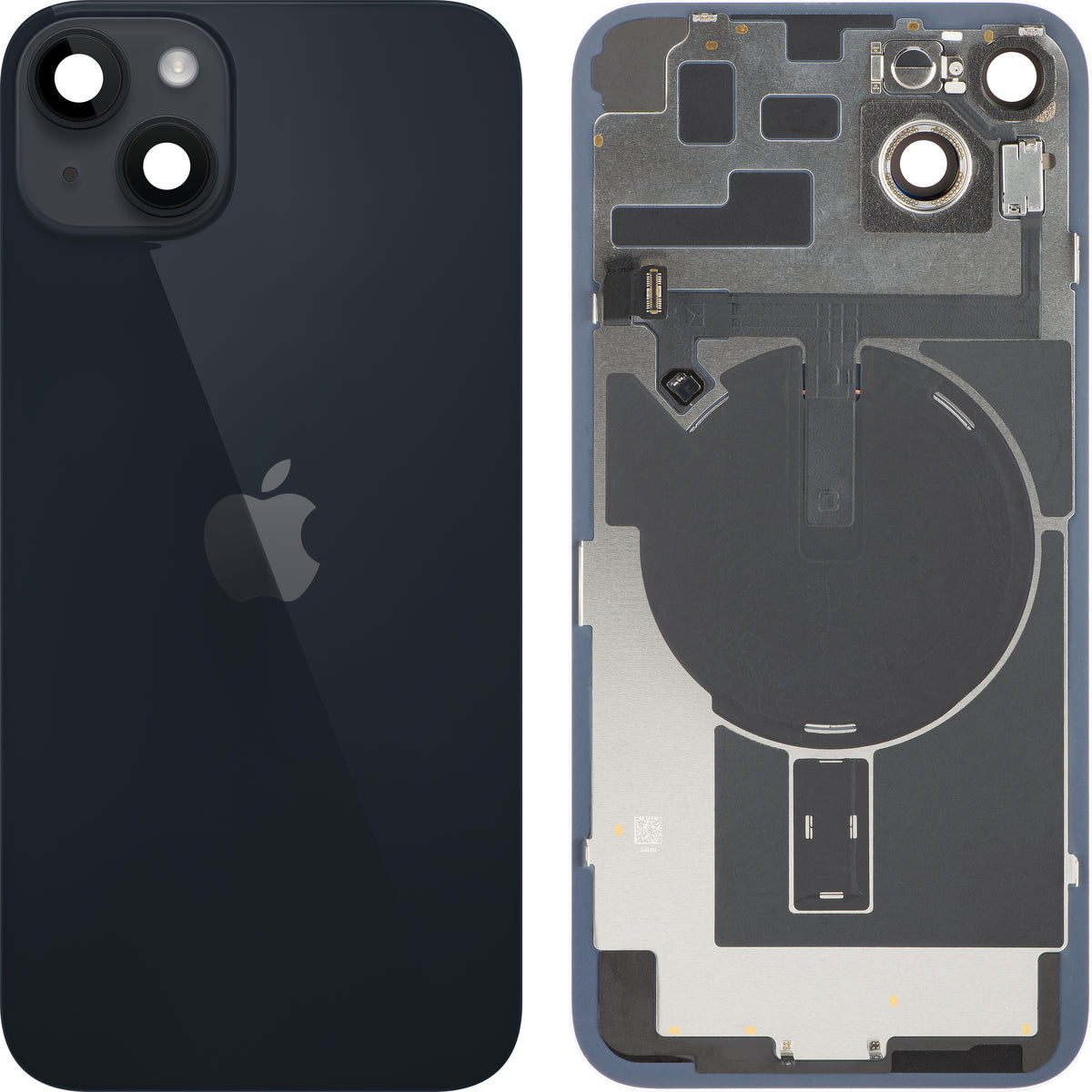 Apple iPhone 14 Plus Battery Cover, With Middle Case, Full Parts, Black (Midnight), Premium Swap