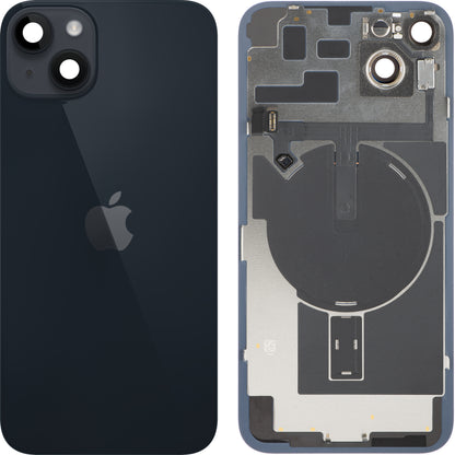 Apple iPhone 14 Plus Battery Cover, With Middle Case, Full Parts, Black (Midnight), Premium Swap