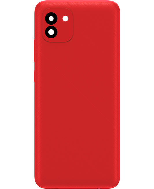 Battery Cover compatible with Samsung Galaxy A03 A035, Version F, Red