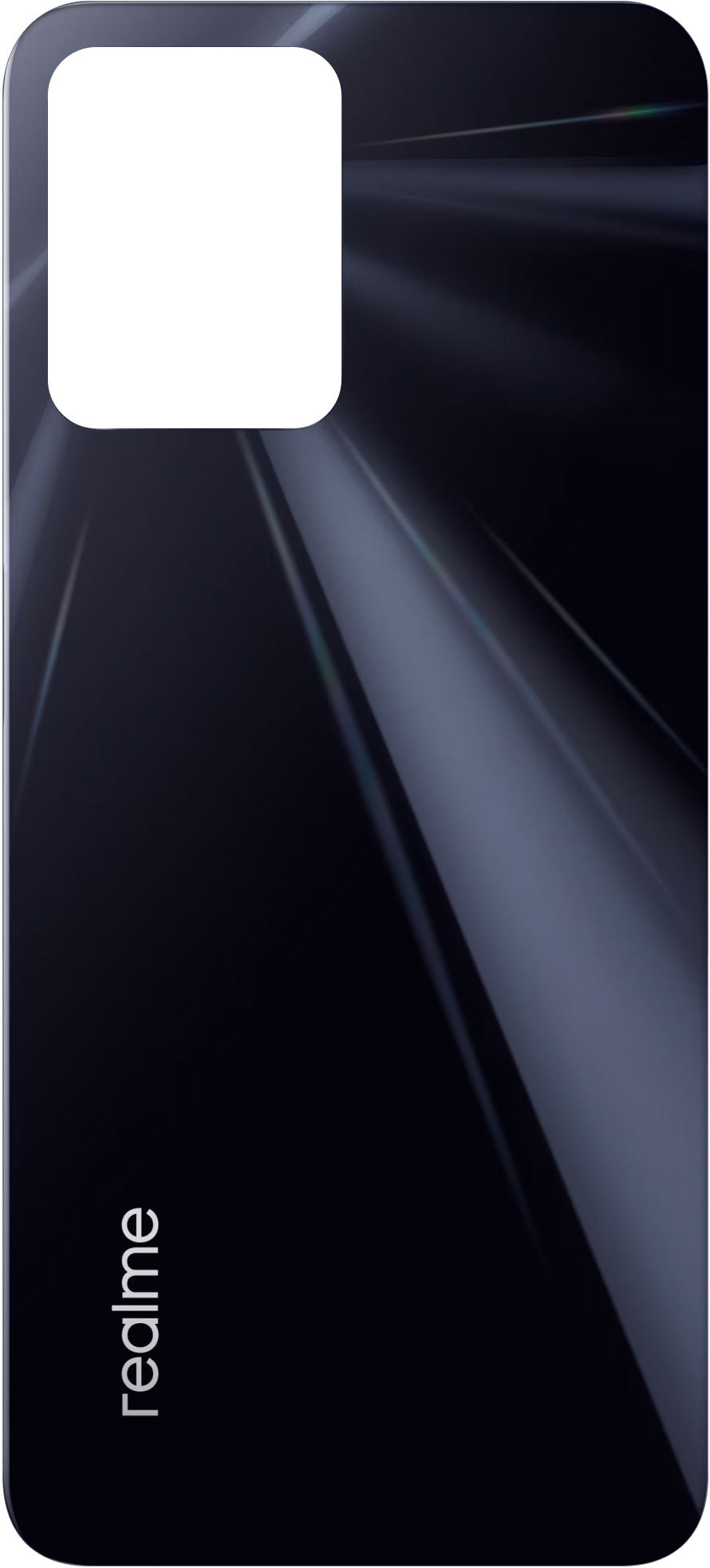 Κάλυμμα Μπαταρίας Realme C35, Μαύρο (Glowing Black), Service Pack 4710671