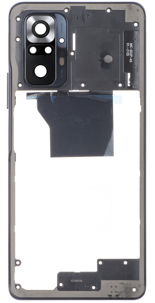Κεντρικό Κάλυμμα - Πίσω Κάμερα Xiaomi Redmi Note 10 Pro, Γκρι