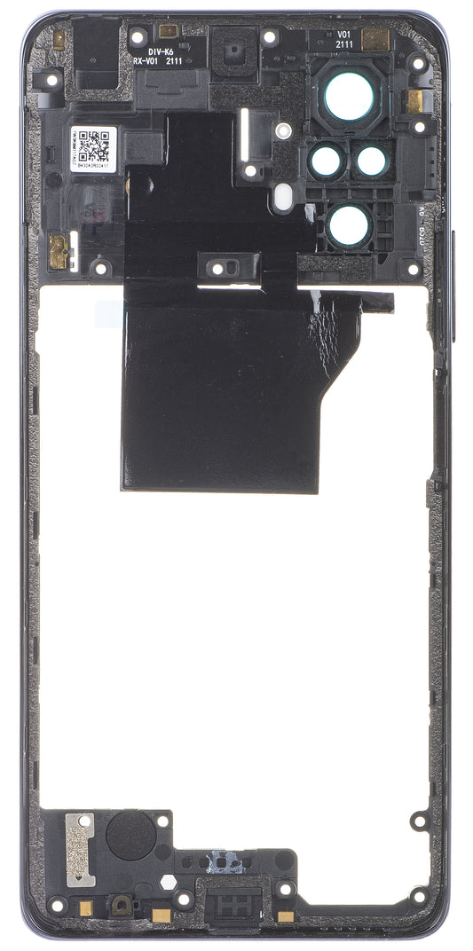 Κεντρικό Κάλυμμα - Πίσω Κάμερα Xiaomi Redmi Note 10 Pro, Γκρι