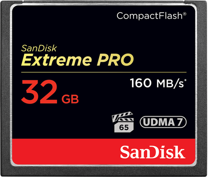 SanDisk Extreme Pro CompactFlash Memory Card, 32GB, UDMA 7 SDCFXPS-032G-X46