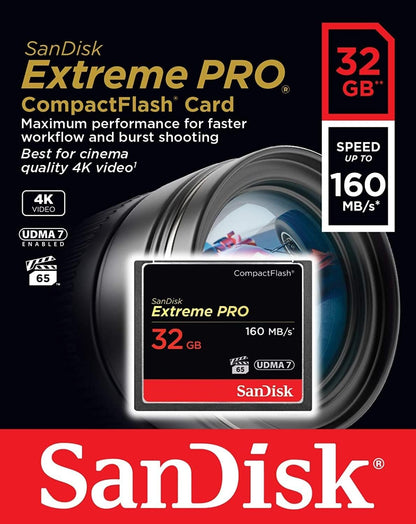 SanDisk Extreme Pro CompactFlash Memory Card, 32GB, UDMA 7 SDCFXPS-032G-X46