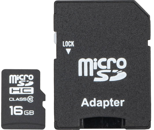 Emtec C10 Classic microSDHC Memory Card, 16GB, Class 10, With Adapter ECMSDM16GHC10CG