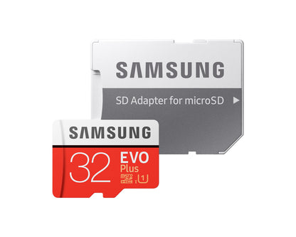 Samsung Evo Plus microSDHC Memory Card, 32Gb, Class 10 / UHS-1 U1, With Adapter MB-MC32GA/APC