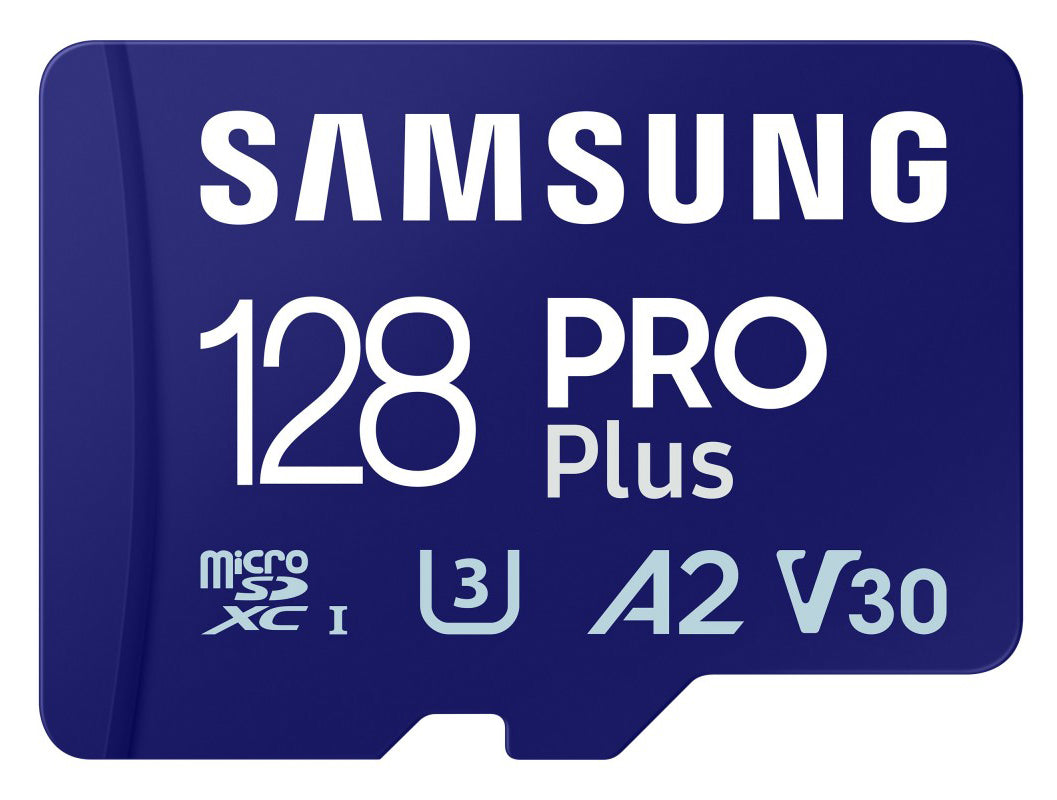 Samsung PRO Plus microSDXC Memory Card, 128Gb, Class 10 / UHS-1 U3, with Card Reader MB-MD128SB/WW
