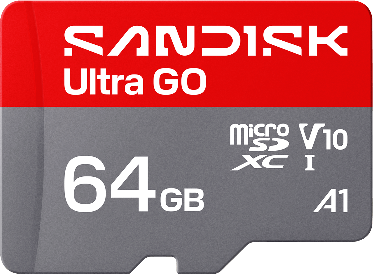 SanDisk Ultra GO Android A1 microSDXC Memory Card, 64GB, Class 10 / UHS-1 U1 SDSQUGN-064G-GN6MN