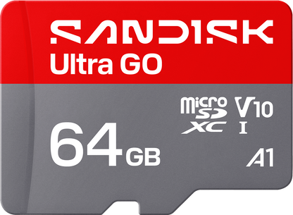 SanDisk Ultra GO Android A1 microSDXC Memory Card, 64GB, Class 10 / UHS-1 U1 SDSQUGN-064G-GN6MN