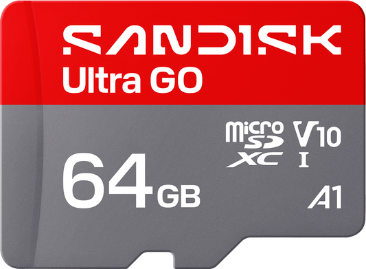 SanDisk Ultra GO Android A1 microSDXC Memory Card, 64GB, Class 10 / UHS-1 U1 SDSQUGN-064G-GN6MN