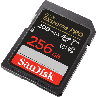 SDXC Memory Card SanDisk Extreme Pro, 256GB, Class 10 / UHS-1 U3 SDSDXXD-256G-GN4IN