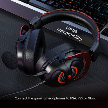Ακουστικά Gaming 3.5mm HAVIT H2002E Pro, 2m, Μαύρα