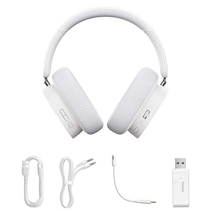 Baseus AeQur GH02 Wireless Gaming Headphones, RGB, BT / Wi-Fi / Wired, Black A00050800113-Z1