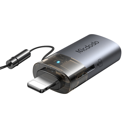 Αναγνώστης Καρτών Lightning McDodo OT-7850, USB-A (OTG) - microSD, Μαύρο