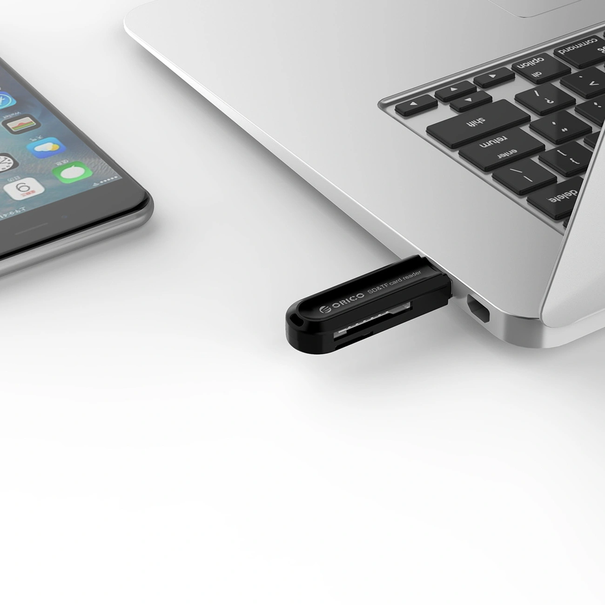 Αναγνώστης Κάρτας USB 3.0 Orico CRS21, SD - microSD, Μαύρο