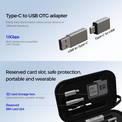 USB / USB-C Card Reader OEM OmniLink Pro-003 Travel, 10in1, Gray