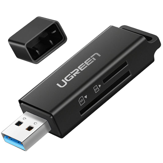 Αναγνώστης Καρτών USB 3.0 UGREEN CM104, SD - microSD, Μαύρος