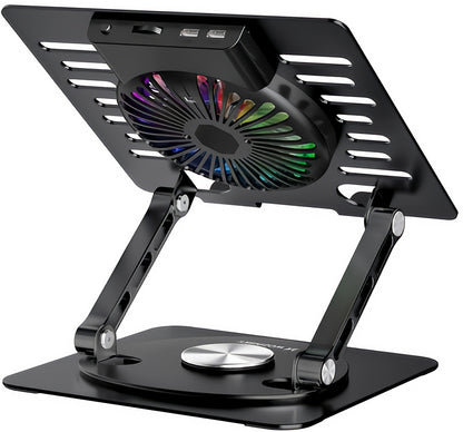 Ψύκτρα WZK WDCX-X16-AS για Laptop 10 ίντσες - 16 ίντσες, RGB, Μαύρο
