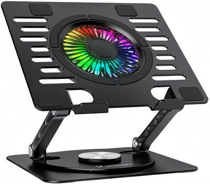 Ψύκτρα WZK WDCX-X16-AS για Laptop 10 ίντσες - 16 ίντσες, RGB, Μαύρο