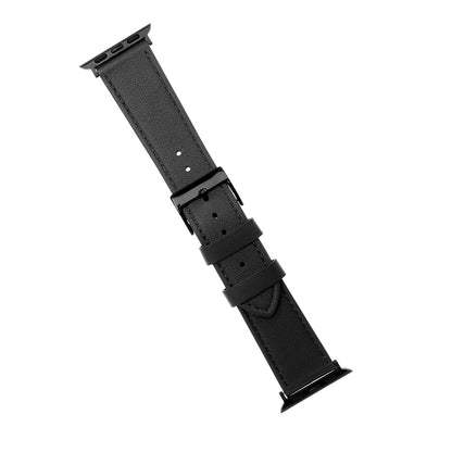 Λουράκι Fixed Leather για Apple Watch 42mm / 41mm / 40mm / 38mm Series, Μαύρο