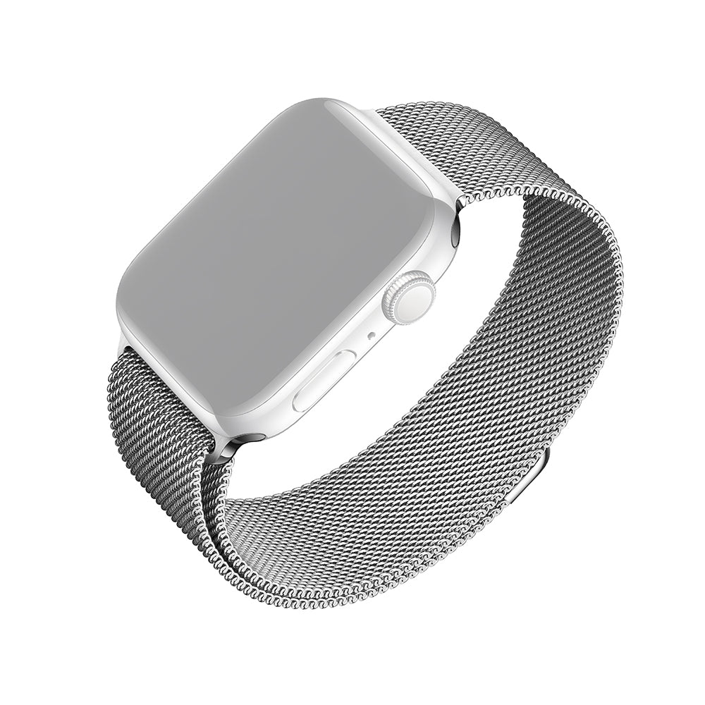 Λουράκι Fixed Mesh για Apple Watch 49mm / 46mm / 45mm / 44mm / 42mm Series, Ασημί