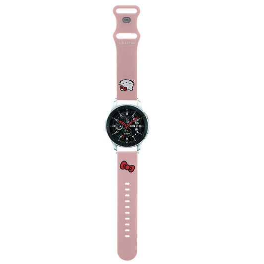 Hello Kitty Silicone Kitty Head Strap for Samsung Galaxy Watch / Huawei Watch 46mm / 45mm / 41mm Series, Pink