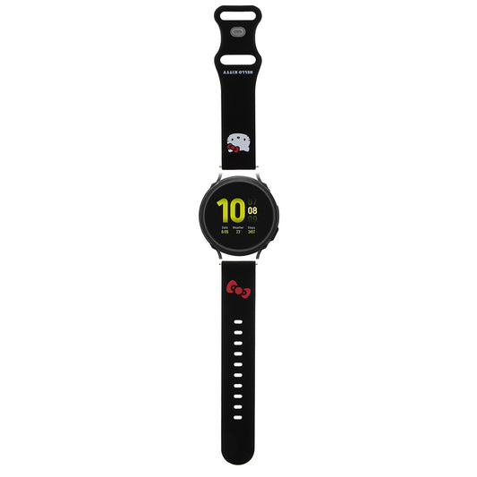 Hello Kitty Silicone Kitty Head Strap for Samsung Galaxy Watch / Huawei Watch Series, Black