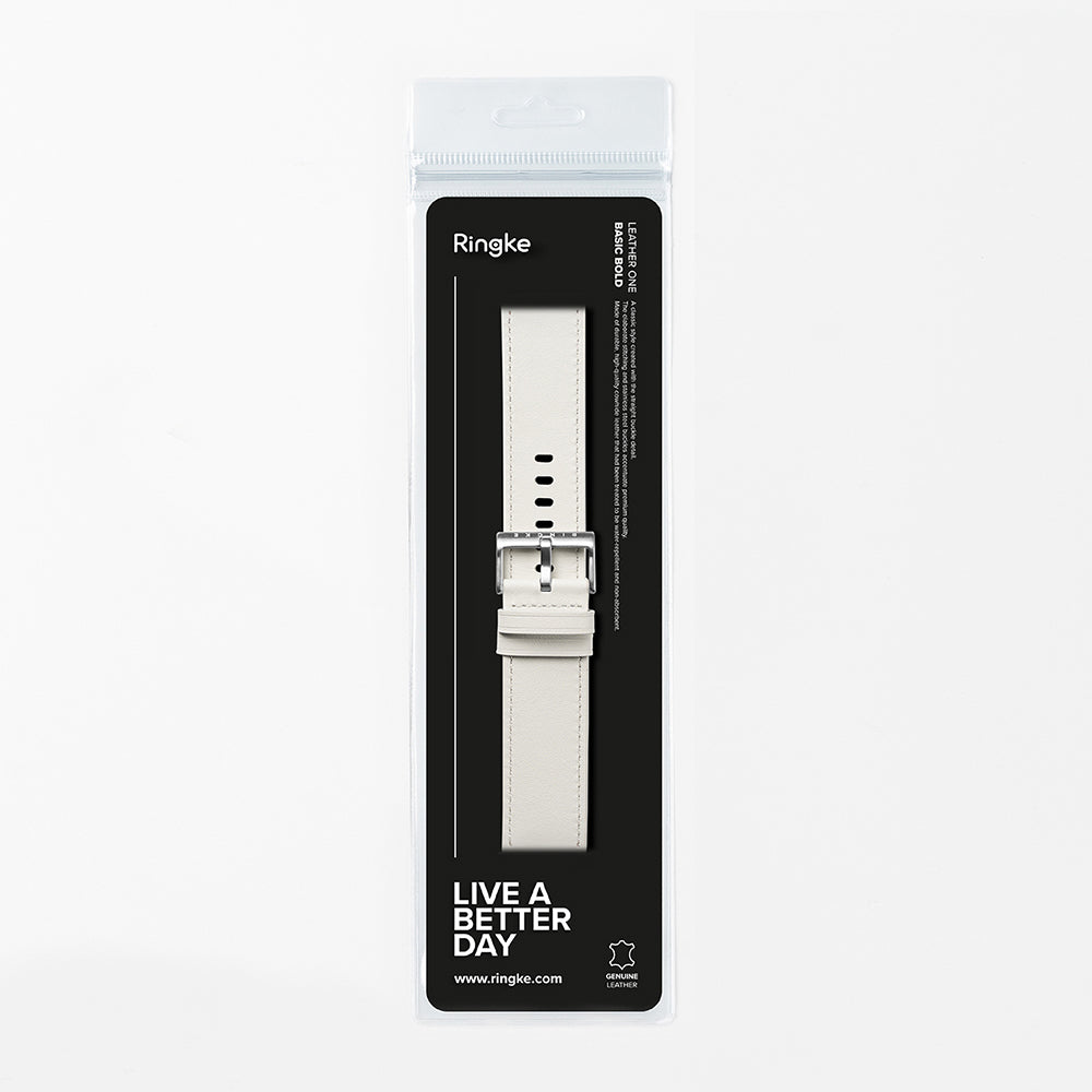 Λουράκι Ringke One Basic Bold για Fossil Watch / Mobvoi Watch / Suunto Watch Series, 24mm, Λευκό