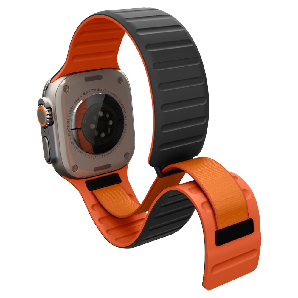 Λουράκι Spigen Athlex Air M για Apple Watch 49mm / 46mm / 45mm / 44mm Series, Μαύρο Πορτοκαλί AMP11534