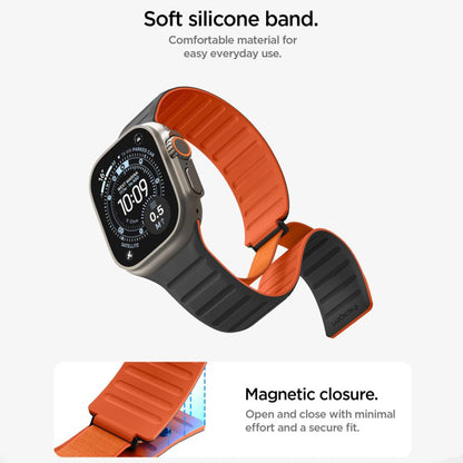 Λουράκι Spigen Athlex Air M για Apple Watch 49mm / 46mm / 45mm / 44mm Series, Μαύρο Πορτοκαλί AMP11534
