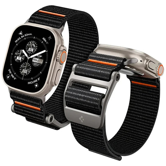 Λουράκι Spigen DuraPro Flex για Apple Watch 49mm / 46mm / 45mm / 44mm Series, Μαύρο Πορτοκαλί AMP05981