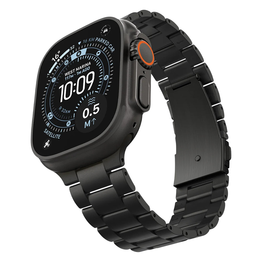 Spigen Modern Fit Titanium Band for Apple Watch 49mm / 46mm / 45mm / 44mm Series, Black AMP11577
