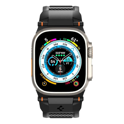 Λουράκι Spigen Rugged για Apple Watch 49mm / 46mm / 45mm / 44mm Series, Μαύρο AMP07105