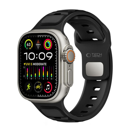 Λουράκι Tech-Protect Iconband Line για Apple Watch 49mm / 46mm / 45mm / 44mm Series, Μαύρο
