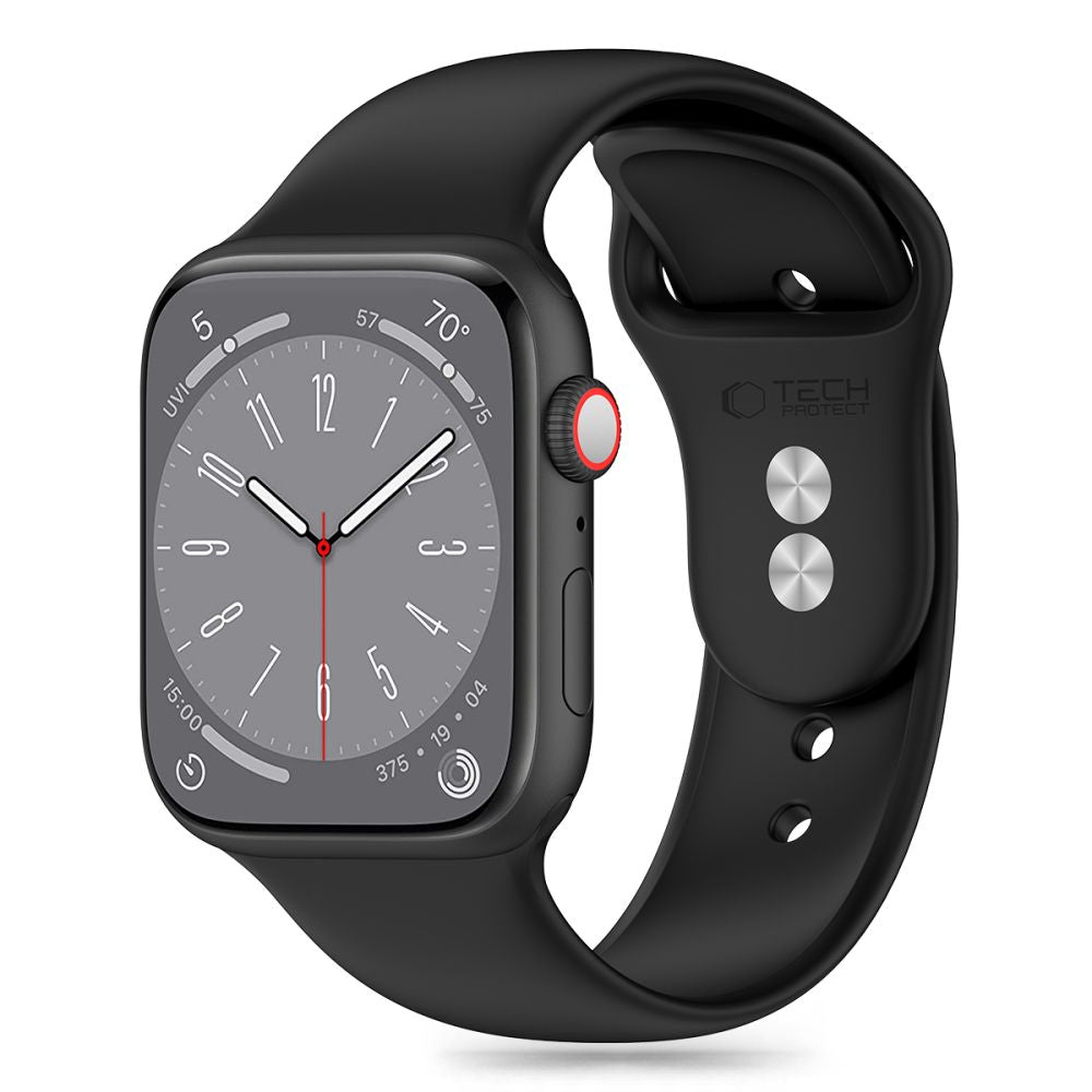 Λουράκι Tech-Protect Silicone για Apple Watch 49mm / 46mm / 45mm / 44mm / 42mm Series, Μαύρο